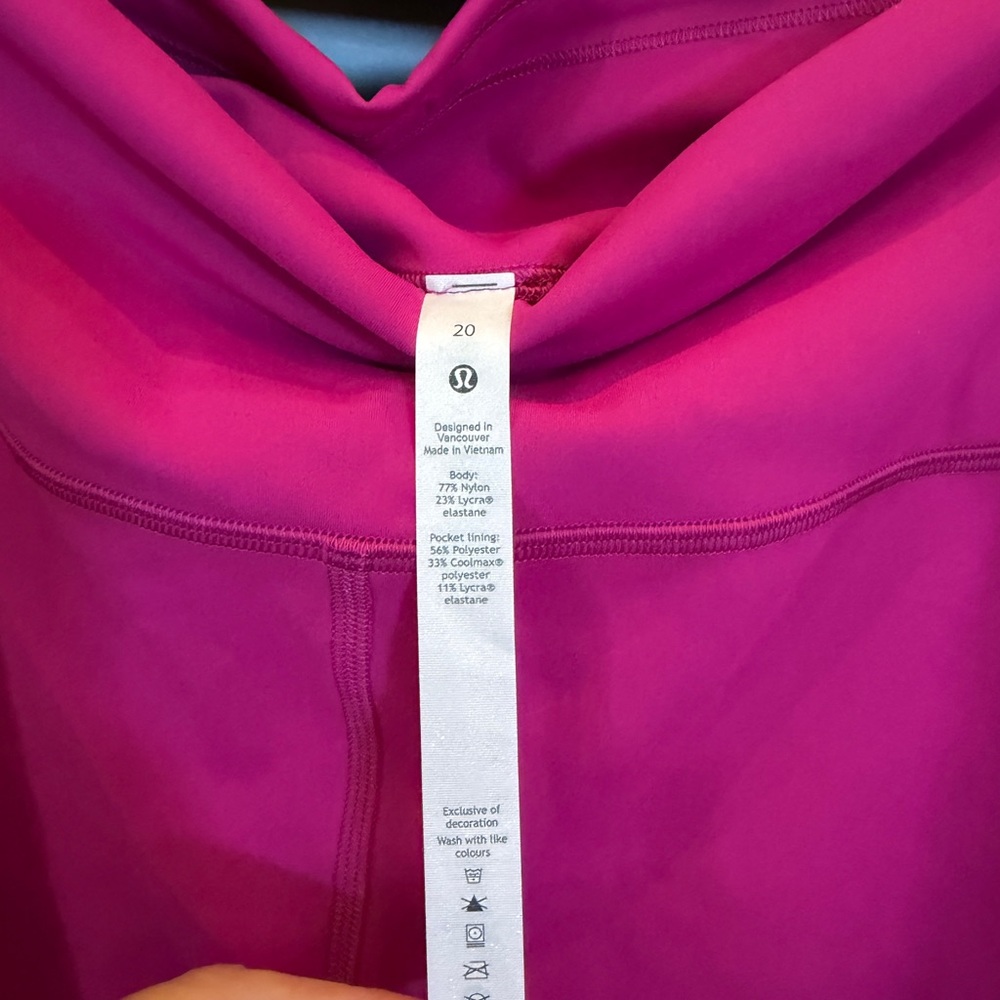 Lululemon Fuchsia High-Waisted Leggings - Picture 3 of 4